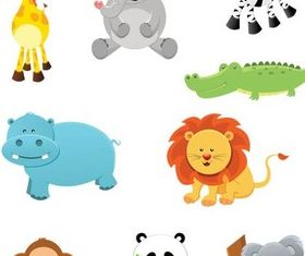 Funny Animals Set 2 vector