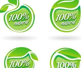 Natural Labels graphic Illustration vector