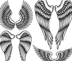Wings Tatoo free shiny vector