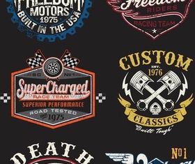 Motorcycle Labels Art vector