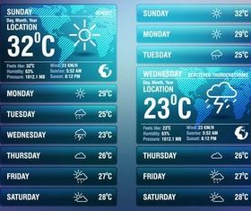 Mobile Weather Widgets Art vector