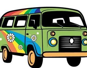 Hippie Van Art vectors