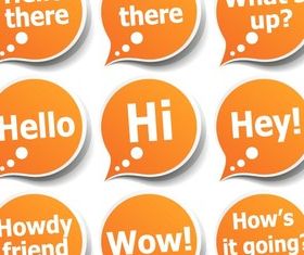 Speech Bubble Stickers Vector design