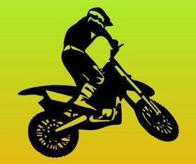 Man On Motorbike vector