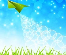 Nature Backgrounds with green grass vector set