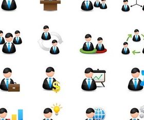 Business People Icons 5 design vectors