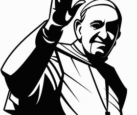 Pope Francis Vector Image design