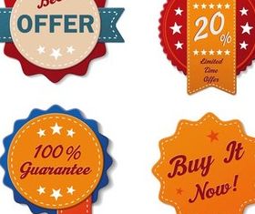 Shiny Sale Vintage Labels vector design