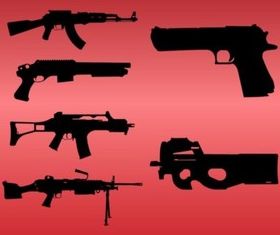 Gun Silhouettes vector