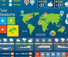 Weather Infographics Elements 2 vector