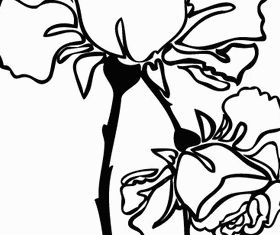 Hand Drawn Rose Image vector design