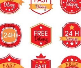 Delivery Labels Art vector