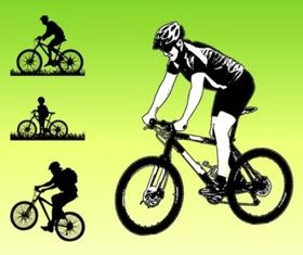 Bikers Silhouettes vector