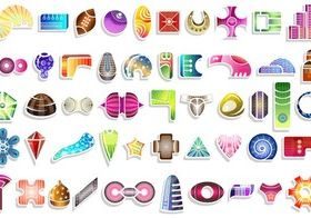 50 Abstract Shapes with Patterns Free vectors graphics