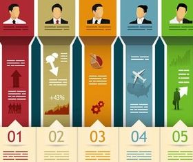 Infographics with People art vector