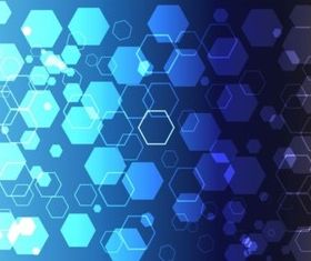 Blue Hexagon Theme creative vector