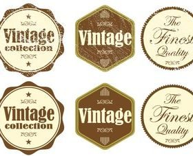 Free Vintage Grunge Stickers vector