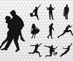 People Silhouettes vector graphics