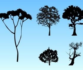 Forest Silhouettes vector set