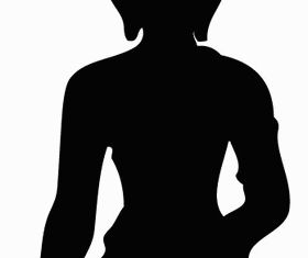 Buddh Silhouette vectors graphic