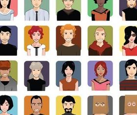 People Shiny Icons vector set
