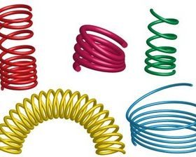 Free 3D Coil Springs Illustrator vector