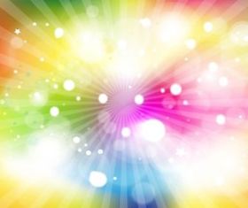 Rainbow Light Burst design vector