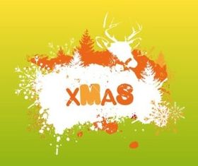 Graffiti Xmas background set vector