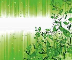 Green Nature background vector material