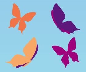 Simple Butterflies vector