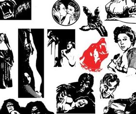 B Movies Set-3 vector