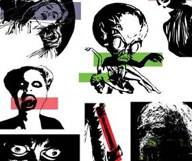 B Movies Set-2 vector