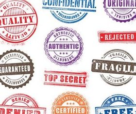 Order textile stamps Royalty Free Vector Image