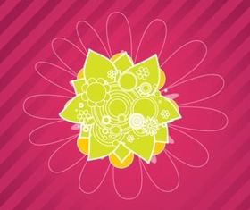 Pink Flower Design background vector material