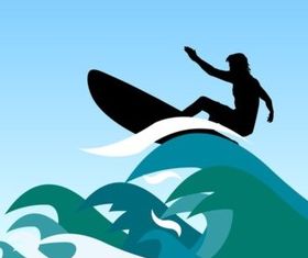 Surfer Waves vectors material