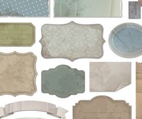 Retro Paper Labels design vector