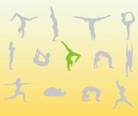 YogPeople Silhouettes vector