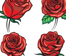 Shiny Red Roses free vector