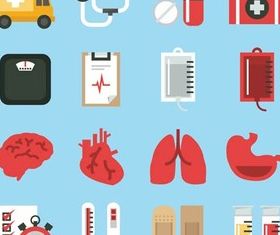 Medicine Color Icons graphic vector