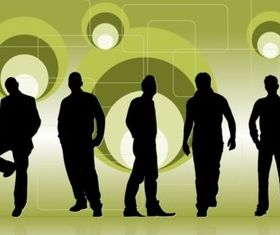 Club People Silhouettes vector graphic