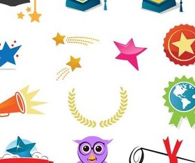Graduation Icons Free vector