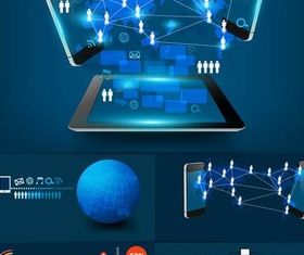 Communication Backgrounds 2 shiny vector