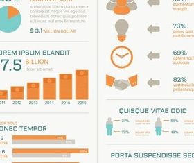 Economic Infographics Elements Illustration vector
