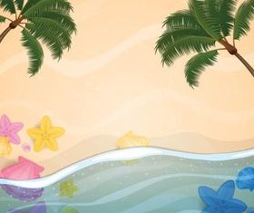 Summer Beach Backgrounds 7 vector