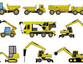 Free Construction Machines Illustrator Pack 2 vector