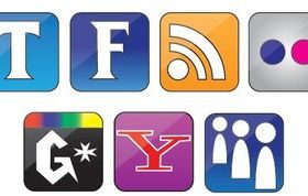 Free Set Social Icons vector