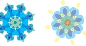 Free Colorful Floral Shapes Pack design vector
