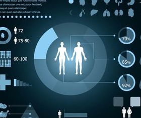 Medical Infographic art vector set