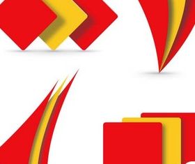 Abstract Style Logotypes 4 shiny vector