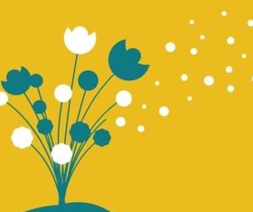 Flowers Silhouette set vector